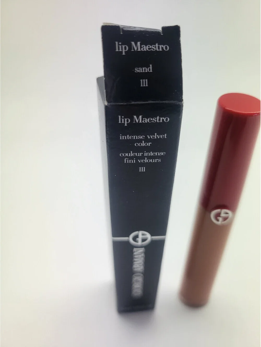 GIORGIO ARMANI LIP Maestro Intense Velvet Color Liquid Lipstick SAND # 111